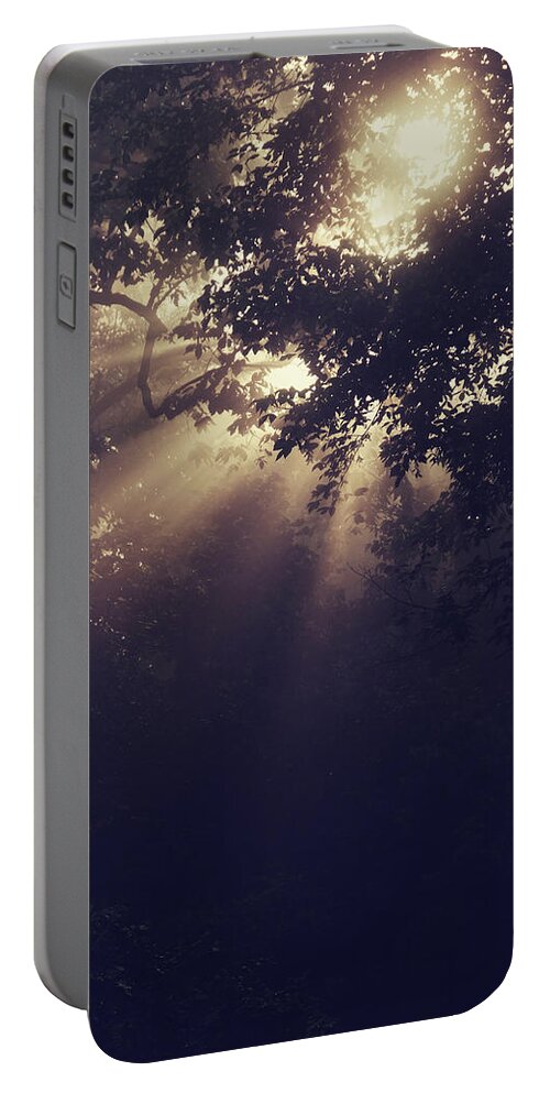 Sun Beams Portable Battery Charger featuring the photograph Angels Called Home by Michelle Wermuth