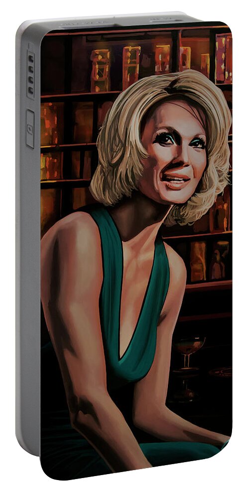 Angie Dickinson Portable Battery Charger featuring the painting Angie Dickinson Painting by Paul Meijering