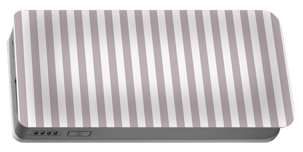 Annas Song Portable Battery Charger featuring the photograph Annas Song Soft Dusty Rose Stripes by Sharon Mau