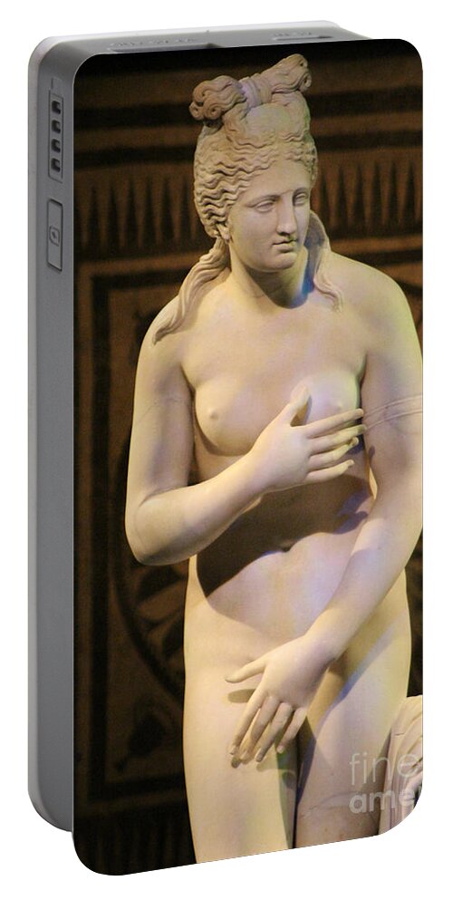 Marble Statue Portable Battery Charger featuring the photograph Aphrodite Marble Statue Pompeii 1 Century AD by Colleen Cornelius
