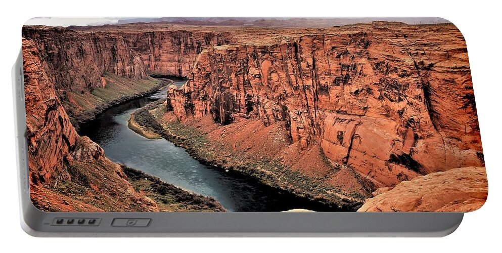 Grand Canyon Portable Battery Charger featuring the photograph Approaching Snowstorm Over the Grand Canyon by Heidi Fickinger