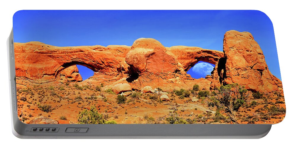Arches Portable Battery Charger featuring the photograph Arches Moon Eye by Greg Norrell