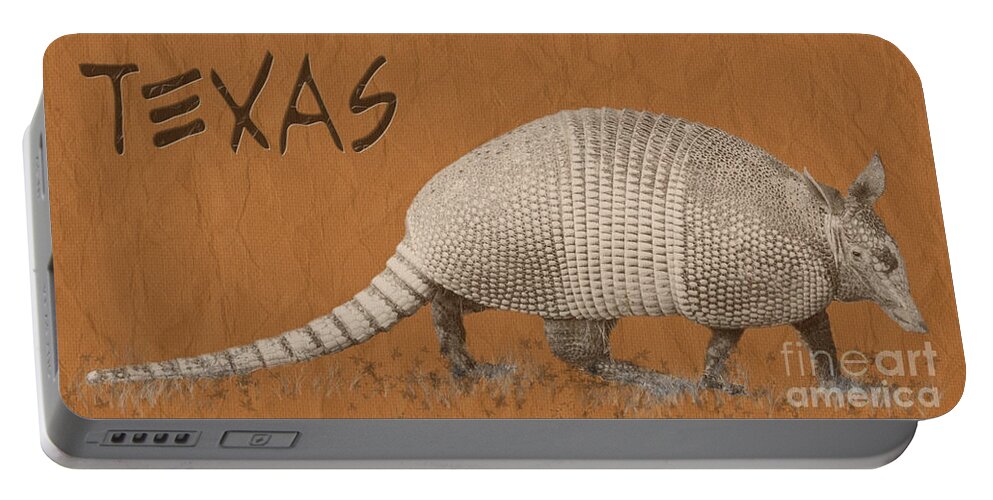 Armadillo Portable Battery Charger featuring the photograph Armadillo by Cheryl McClure