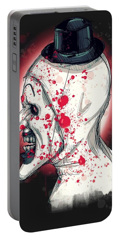 Art The Clown Portable Battery Charger featuring the drawing Art The Clown by Ludwig Van Bacon