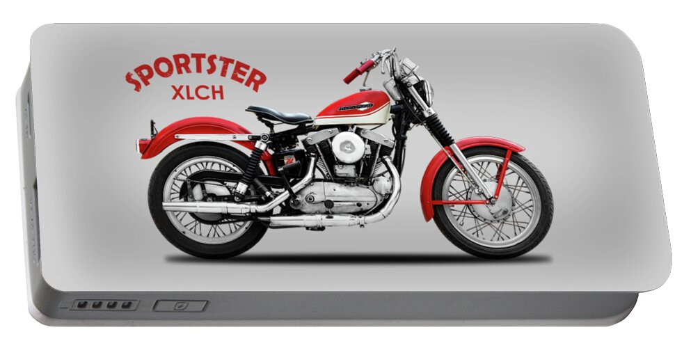 Xlch Portable Battery Charger featuring the photograph The Vintage Sportster Motorcycle by Mark Rogan