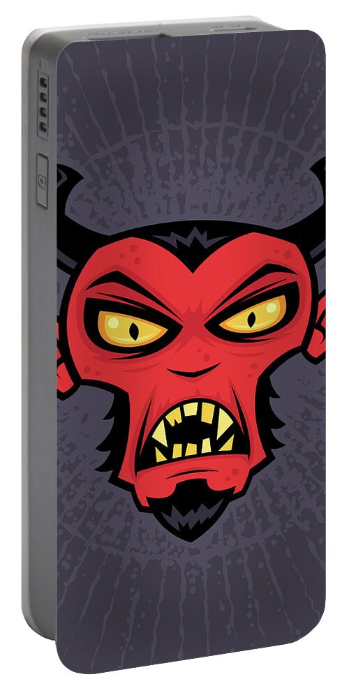 Demon Portable Battery Charger featuring the digital art Mad Devil by John Schwegel