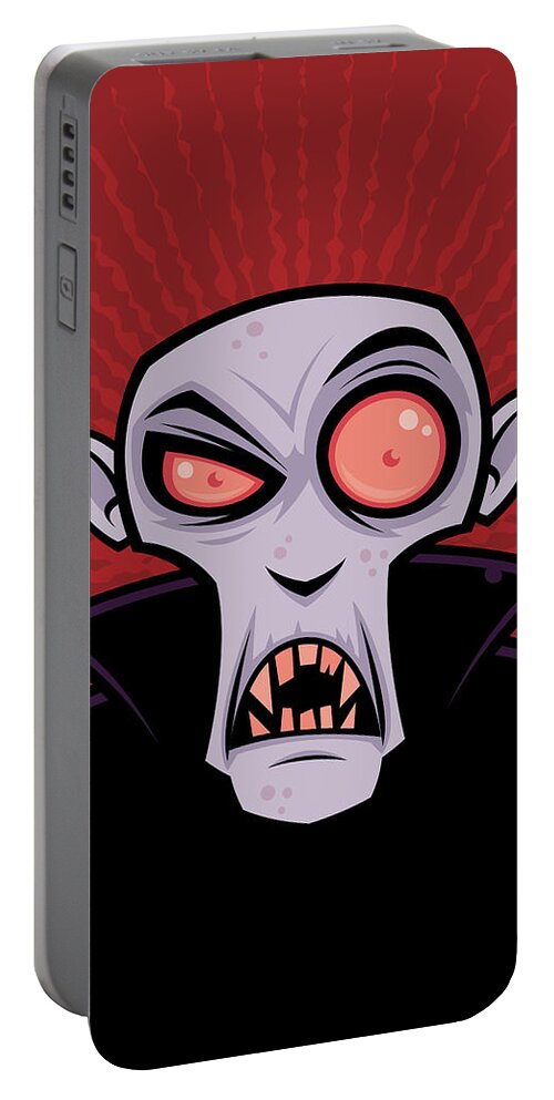 Dracula Portable Battery Charger featuring the digital art Count Dracula by John Schwegel