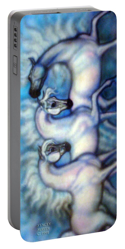 We Three Kings Portable Battery Charger featuring the painting We Three Kings by Stacey Mayer
