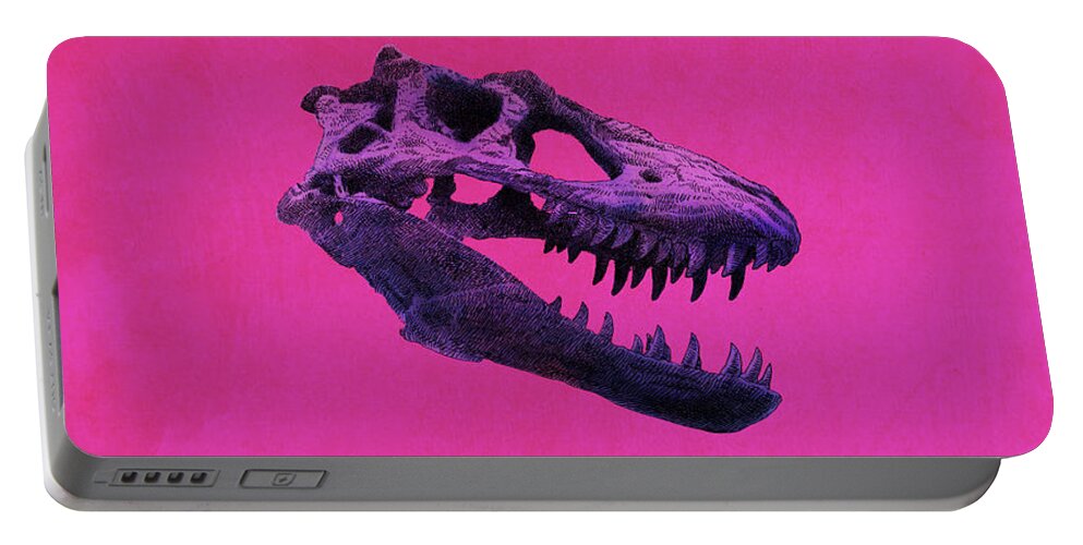 Dinosaur Portable Battery Charger featuring the drawing T-Rex by Eric Fan