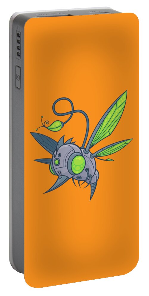 Hummingbird Portable Battery Charger featuring the digital art Humm-buzz by John Schwegel