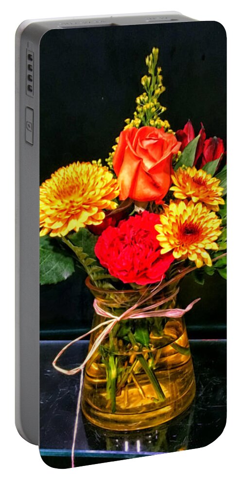 Floral Portable Battery Charger featuring the photograph Autumn Arrangement #1 by Catherine Melvin