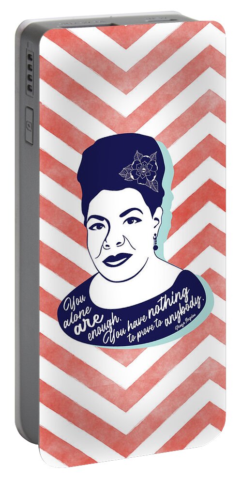 Maya Angelou Portable Battery Charger featuring the digital art Maya Angelou Graphic Quote by Ink Well
