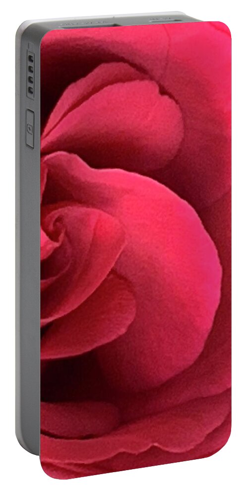 Rose Portable Battery Charger featuring the photograph As Love Waves In... by Tiesa Wesen