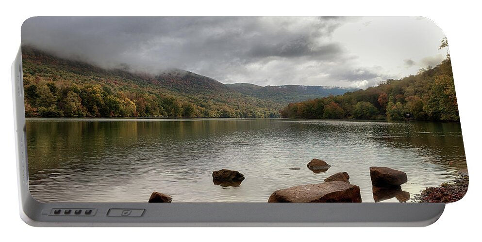 River Portable Battery Charger featuring the photograph At the River's Edge by Susan Rissi Tregoning