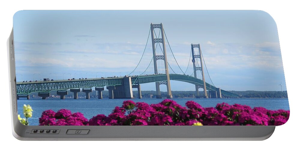 Pure Michigan Portable Battery Charger featuring the photograph August Flowers by Keith Stokes