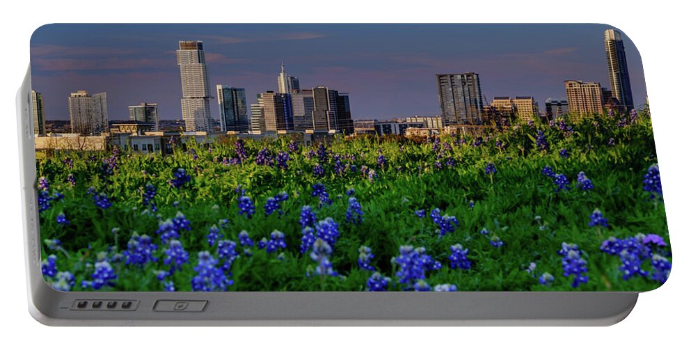 Austin Portable Battery Charger featuring the photograph Austin Blues by Johnny Boyd