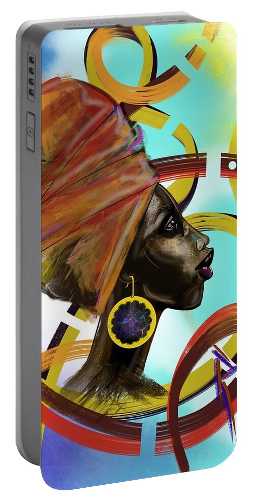 Pray Portable Battery Charger featuring the painting Auto Pilot by Artist RiA