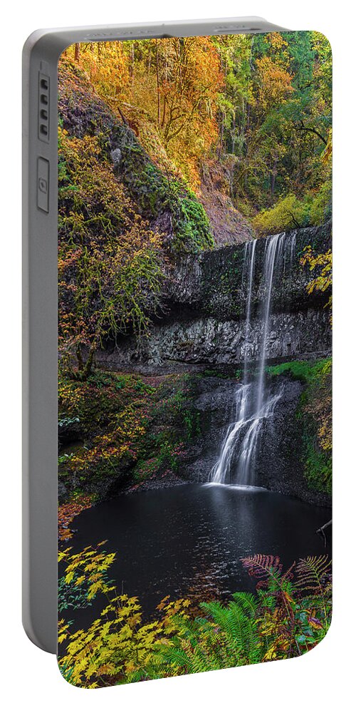 Fall Portable Battery Charger featuring the photograph Autumn Falls. by Ulrich Burkhalter