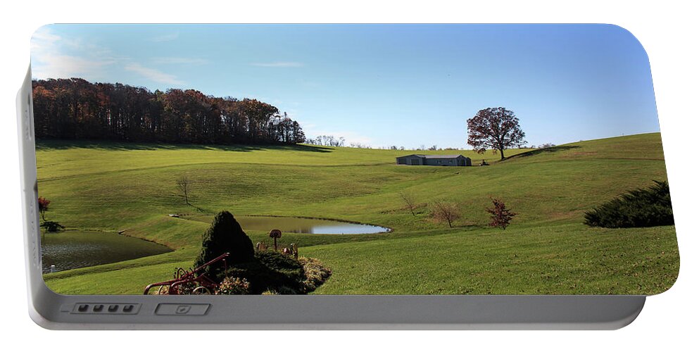 Frederick Portable Battery Charger featuring the photograph Autumn in Frederick Maryland - Open Spaces by Ronald Reid