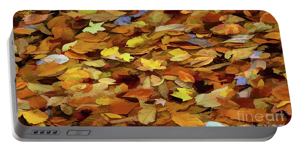 Smokey Mountains Portable Battery Charger featuring the photograph Autumn Leaves by Doug Sturgess