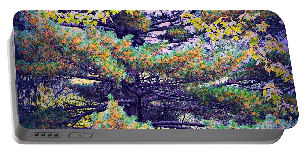 Nature Portable Battery Charger featuring the photograph Autumn Pine by Frank J Casella