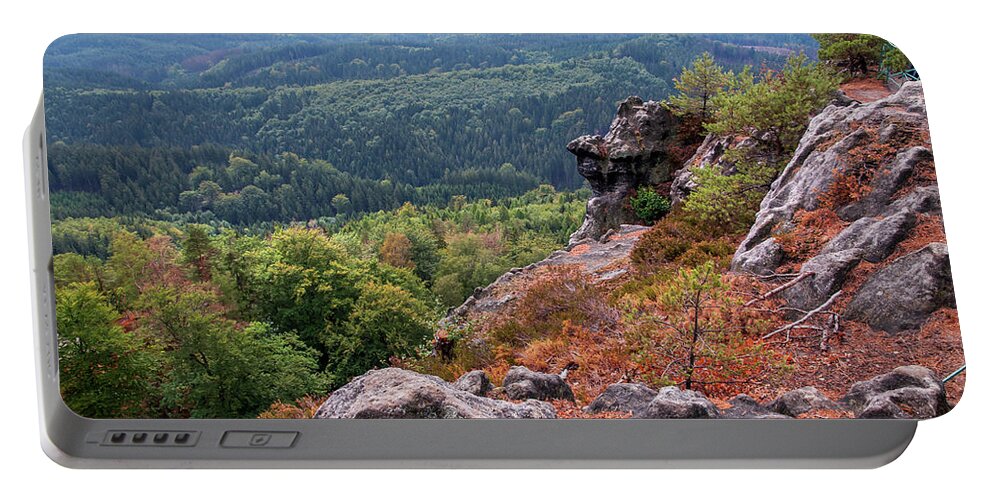 Jenny Rainbow Fine Art Photography Portable Battery Charger featuring the photograph Autumnal Contemplation. Bohemian Switzerland by Jenny Rainbow