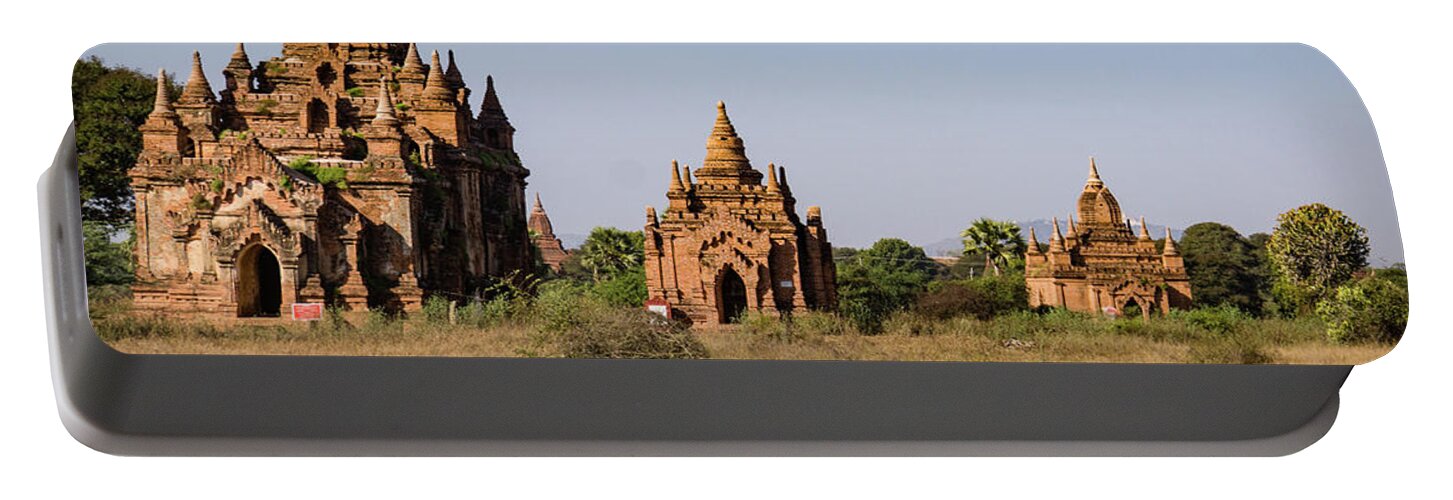 Bagan Portable Battery Charger featuring the photograph Bagan Pagodas by Ann Moore