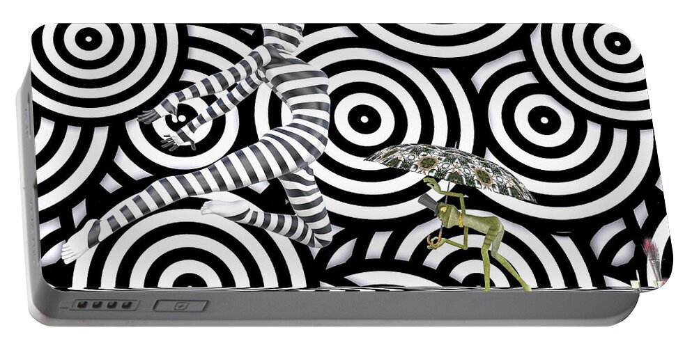 Yin Portable Battery Charger featuring the digital art Balancing Art by Betsy Knapp