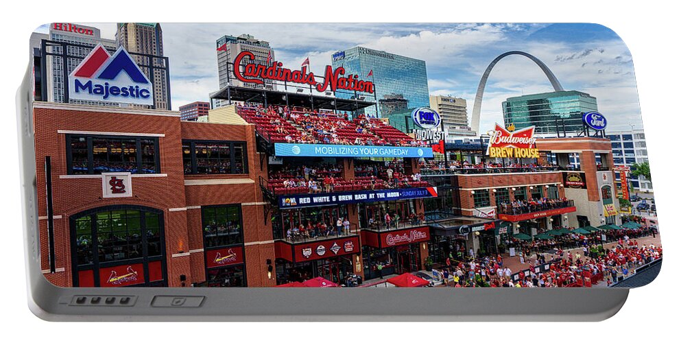 Ballparkvillage Portable Battery Charger featuring the photograph BallPark Village by Randall Allen