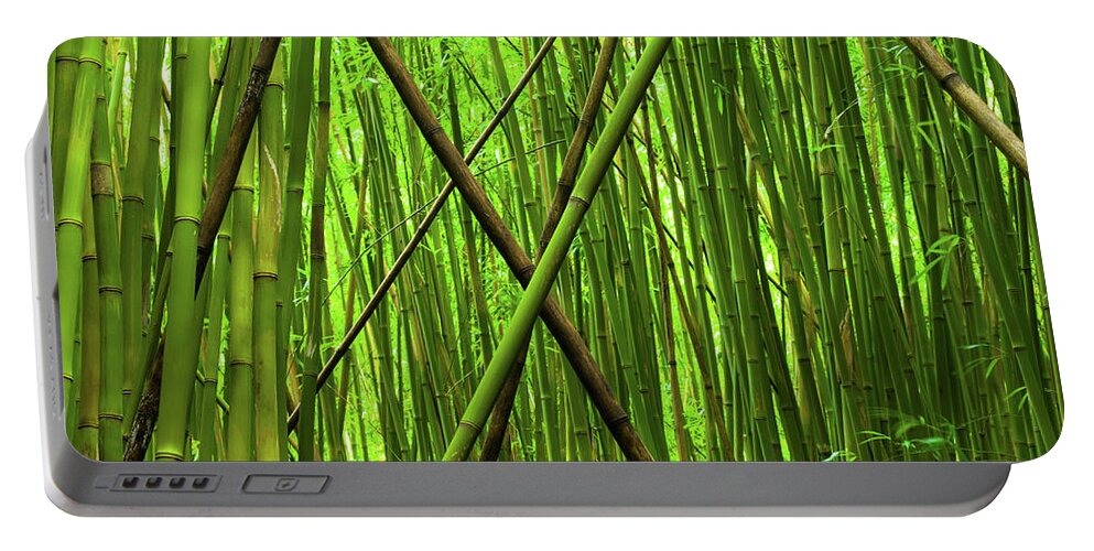 Maui Portable Battery Charger featuring the photograph Bamboo X by Christopher Johnson