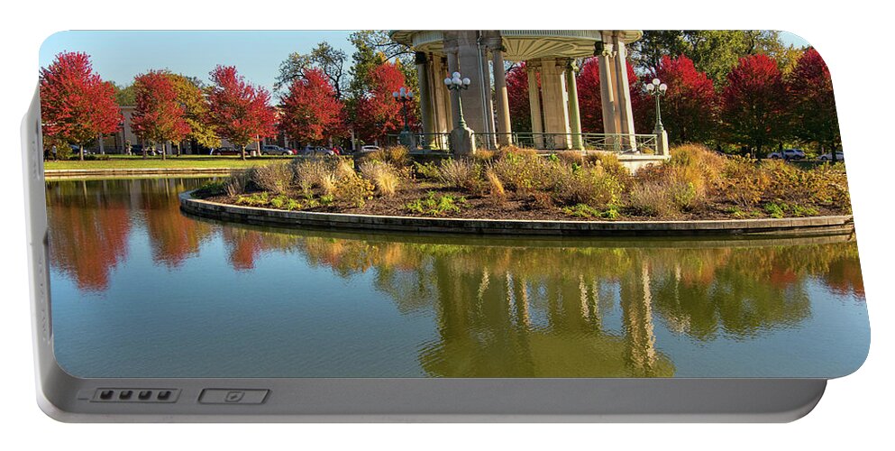 Forest Park Portable Battery Charger featuring the photograph Bandstand in Forest Park by Steve Stuller