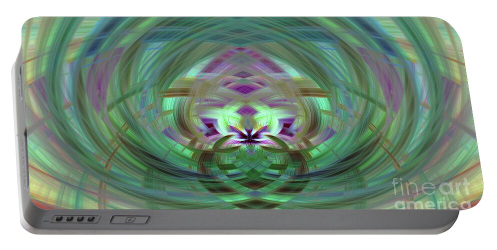 Abstract Portable Battery Charger featuring the photograph Banner Day by Cathy Donohoue