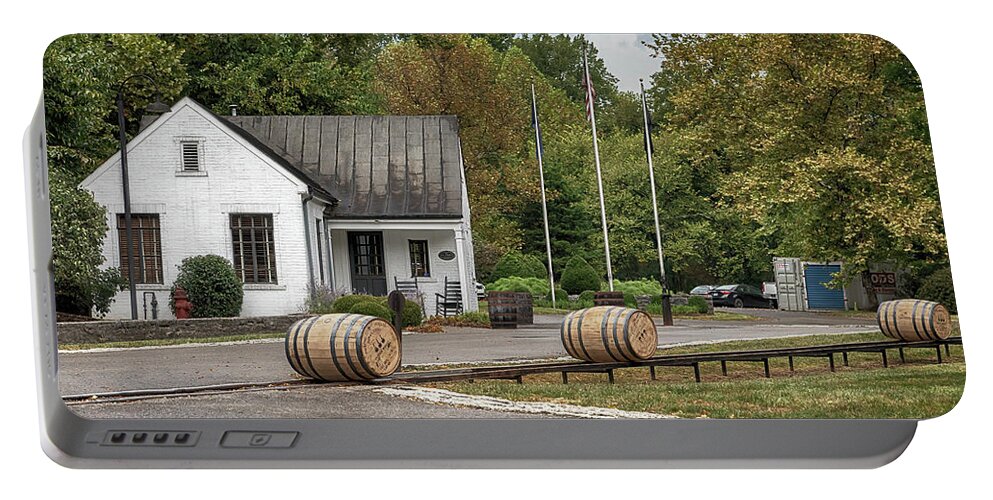 Woodford Reserve Portable Battery Charger featuring the photograph Barrel Rolling at Woodford Reserve by Susan Rissi Tregoning