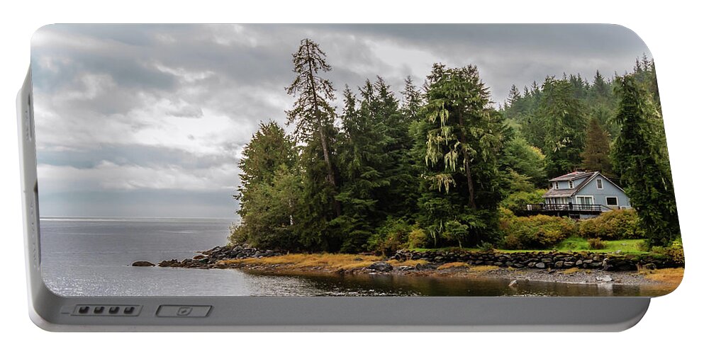 Ketchikan Alaska Portable Battery Charger featuring the photograph Bayside home by Charles McCleanon