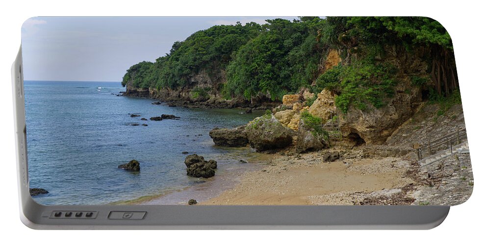 Secluded Beach Portable Battery Charger featuring the photograph Beach cove by Eric Hafner