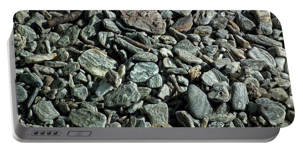 Beach Portable Battery Charger featuring the photograph Beach stones by Martin Smith