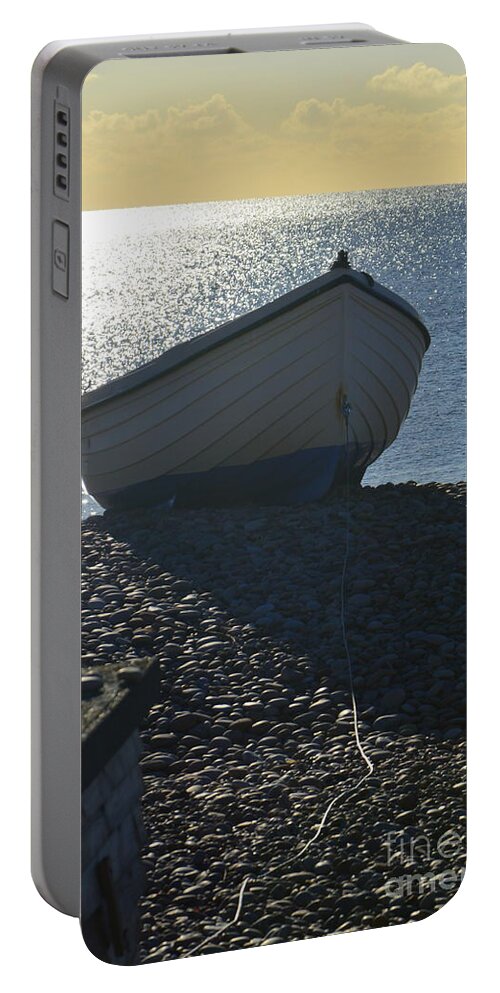 Boat Portable Battery Charger featuring the photograph Beached by Andy Thompson