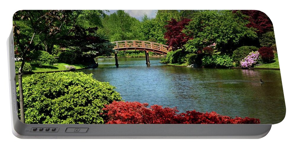 Bridge Portable Battery Charger featuring the photograph Beauty at the Garden 85 by Marty Koch