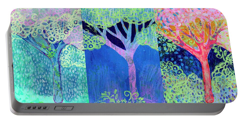 Tree Portable Battery Charger featuring the painting Before the Transformation by Jennifer Lommers
