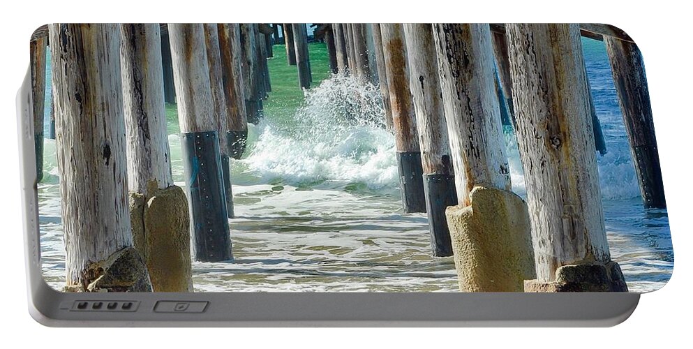 Below Portable Battery Charger featuring the photograph Below The Pier by Brian Eberly