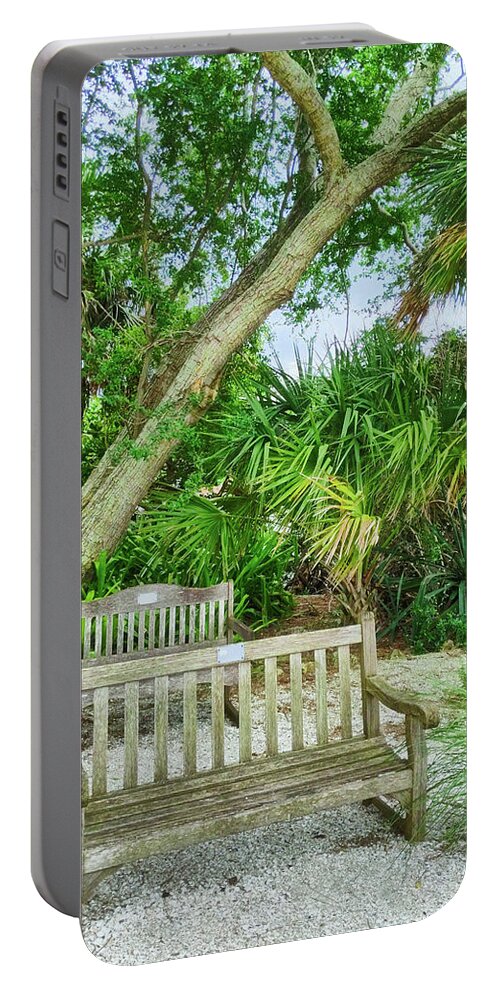 Bench Portable Battery Charger featuring the photograph Bench View by Portia Olaughlin