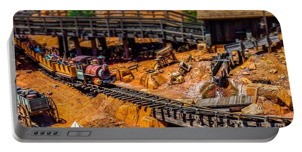  Portable Battery Charger featuring the photograph Big Thunder Mountain Railroad by Rodney Lee Williams