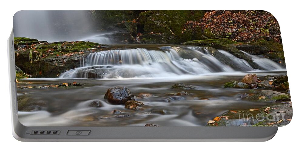 Water Fall Portable Battery Charger featuring the photograph Bittersweet Falls by Steve Brown