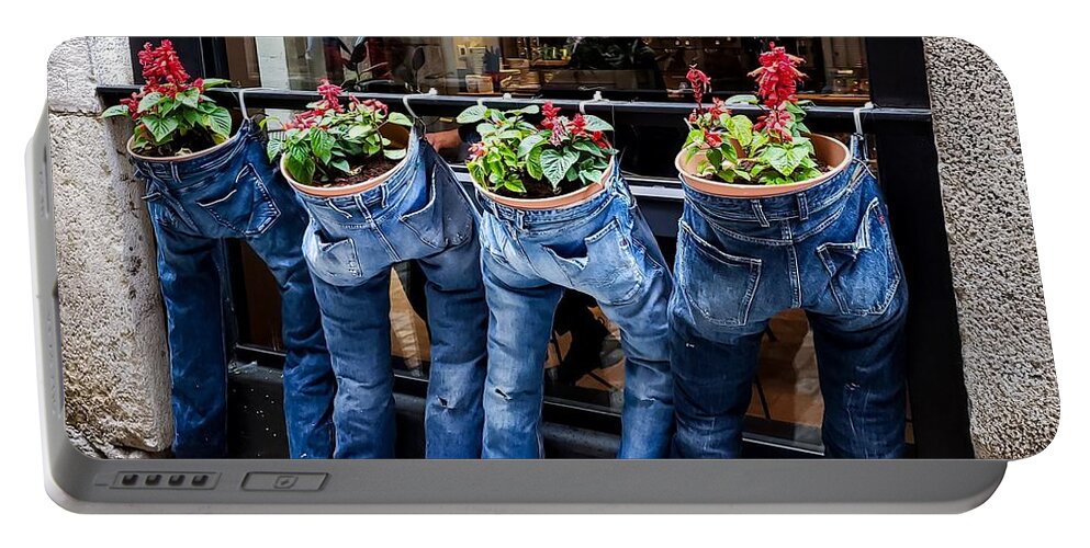 Blue Jeans Portable Battery Charger featuring the photograph Blue Jeans by Mary Capriole