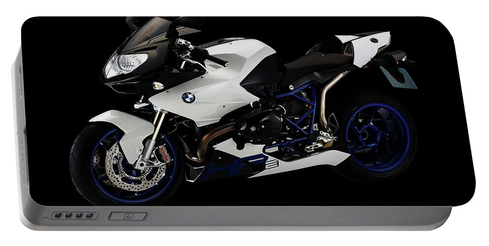 Bmw Portable Battery Charger featuring the mixed media Bmw R1200s by Smart Aviation