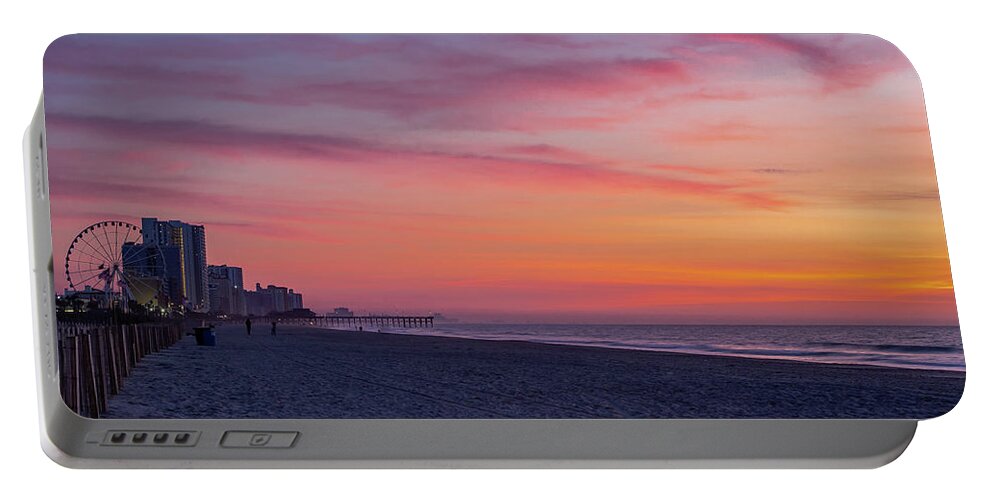 Beach Portable Battery Charger featuring the photograph Boardwalk Sunrise by David Palmer