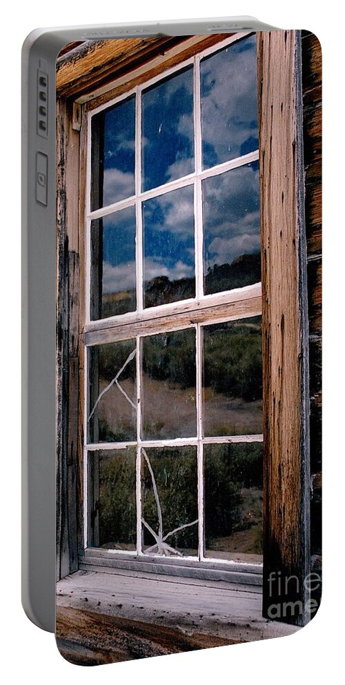 Bodie Portable Battery Charger featuring the photograph Bodie Windows by Terri Brewster