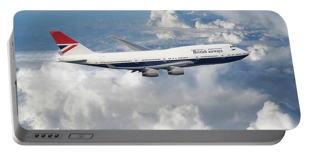 British Airways Boeing 747 Portable Battery Charger featuring the digital art Boeing 747-436 G-CIVB by Airpower Art