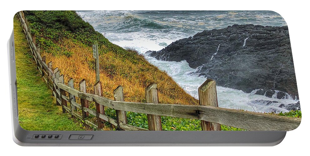 Photography Portable Battery Charger featuring the painting Boiler Bay by Jeanette French