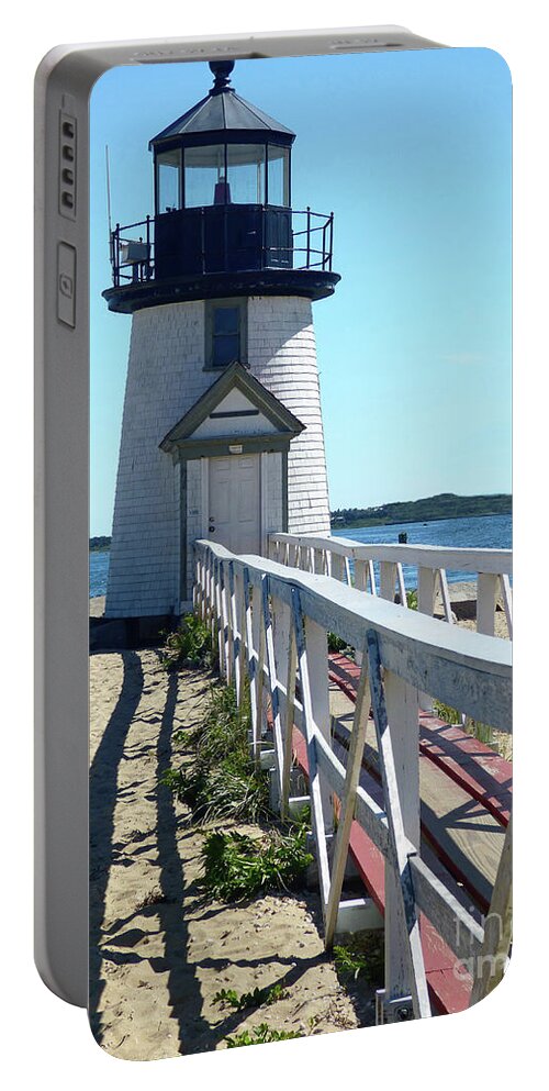 Nantucket Portable Battery Charger featuring the photograph Brant Point Lighthouse 300 by Sharon Williams Eng